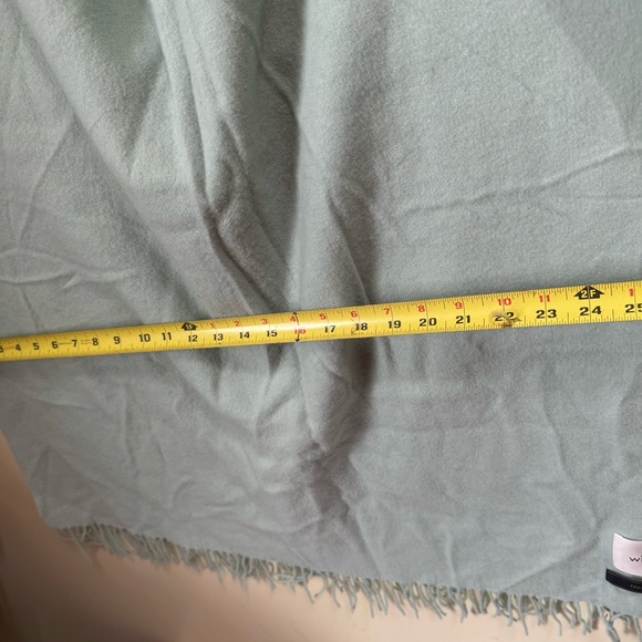 Aritzia Wilfred Free 100% Wool Classic Scarf Blanket Fringes Wrap Shawl Cozy Big - Picture 12 of 13